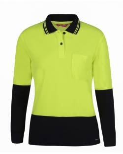 Ladies Comfort Polo, L/S Hi Vis